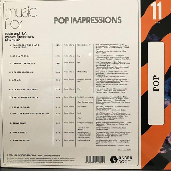 Janko Nilovic - Pop Impressions | Underdog Records (UR000651) - 2