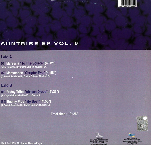 Various - Suntribe EP Vol. 6 | No Label (NL094) - 2