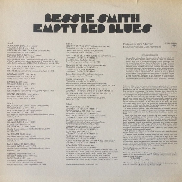 Bessie Smith - Empty Bed Blues | Columbia (G 30450) - 3 Bessie Smith - Empty Bed Blues | Columbia (G 30450) - 3