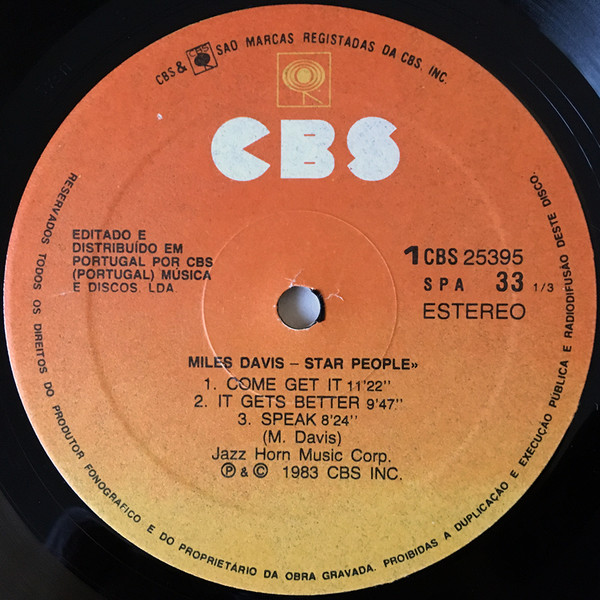 Miles Davis - Star People | CBS (25395) - 3 Miles Davis - Star People | CBS (25395) - 3