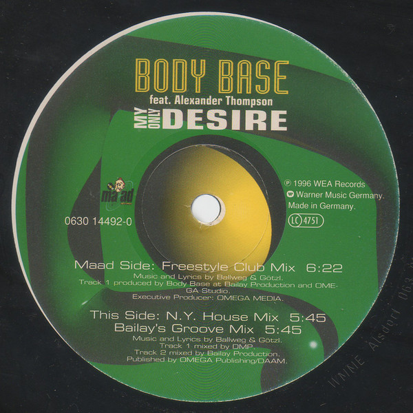 Body Base Feat. Alexander Thompson - My Only Desire | Maad Records (0630 14492-0)