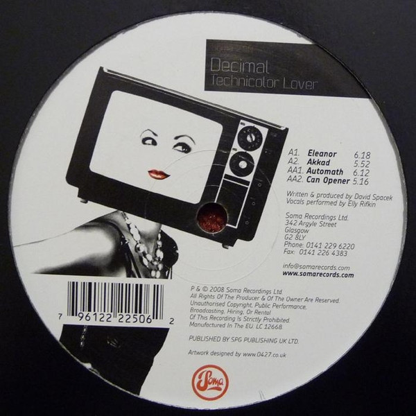 Decimal - Technicolor Lover | Soma Quality Recordings (SOMA 250)