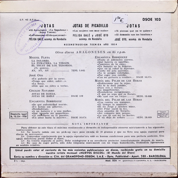 Aragon: Jotas / Jotas De Picadillo / Jotas