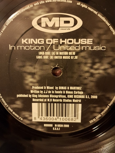 The King Of House - In Motion | MD Records (MD0068) - 2