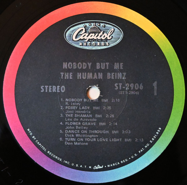 The Human Beinz - Nobody But Me | Capitol Records (ST 2906) - 3 The Human Beinz - Nobody But Me | Capitol Records (ST 2906) - 3