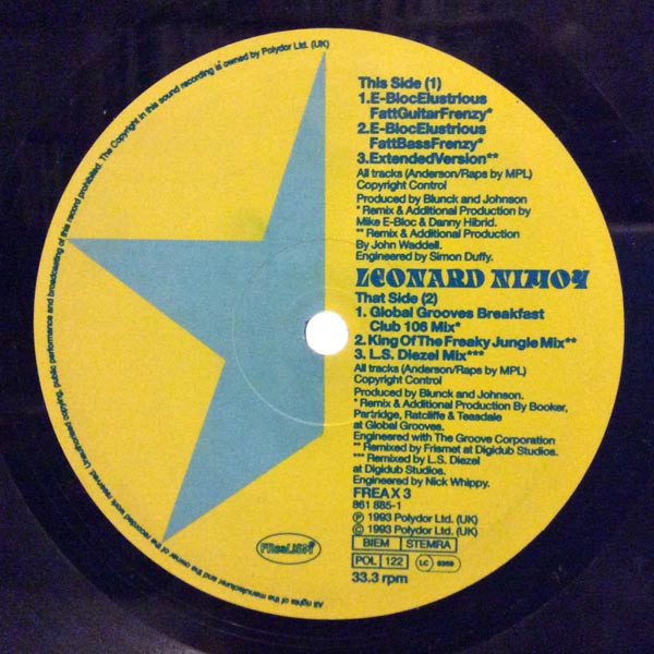 Freaky Realistic - Leonard Nimoy | Polydor (FREAX 3 DJ)