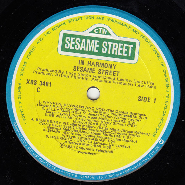 Various - In Harmony - A Sesame Street Record | Sesame Street Records (XBS 3481) - 3 Various - In Harmony - A Sesame Street Record | Sesame Street Records (XBS 3481) - 3