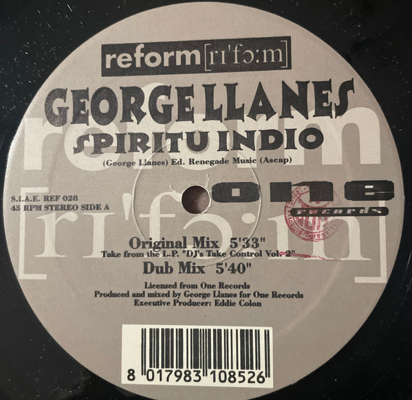 George Llanes, Jr. - Spiritu Indio | Reform (REF 028) - 2