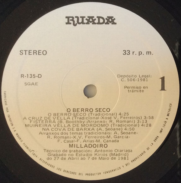 Milladoiro - O Berro Seco | Ruada (R-135-D) - 4