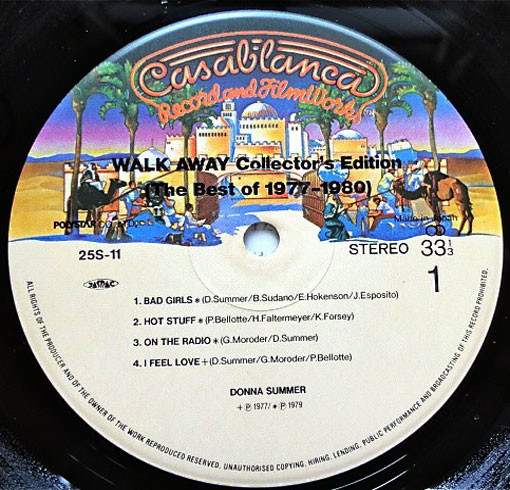 Donna Summer - Walk Away Collector's Edition (The Best Of 1977-1980) | Casablanca (25S-11) - 3 Donna Summer - Walk Away Collector's Edition (The Best Of 1977-1980) | Casablanca (25S-11) - 3