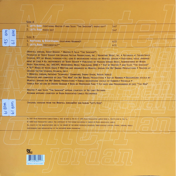 Montell Jordan Featuring Master P & Silkk The Shocker - Let's Ride | Def Jam Recordings (568 691-1) - 4 Montell Jordan Featuring Master P & Silkk The Shocker - Let's Ride | Def Jam Recordings (568 691-1) - 4
