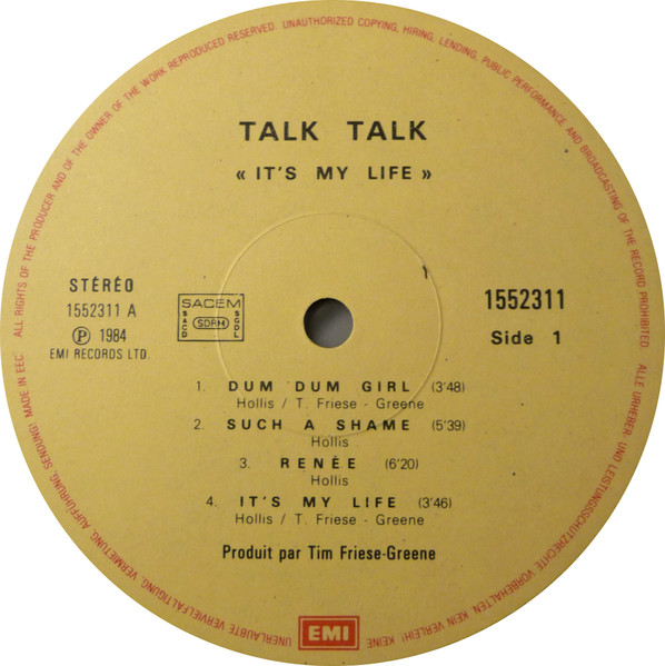 Talk Talk - It's My Life | EMI (1552311) - 3 Talk Talk - It's My Life | EMI (1552311) - 3