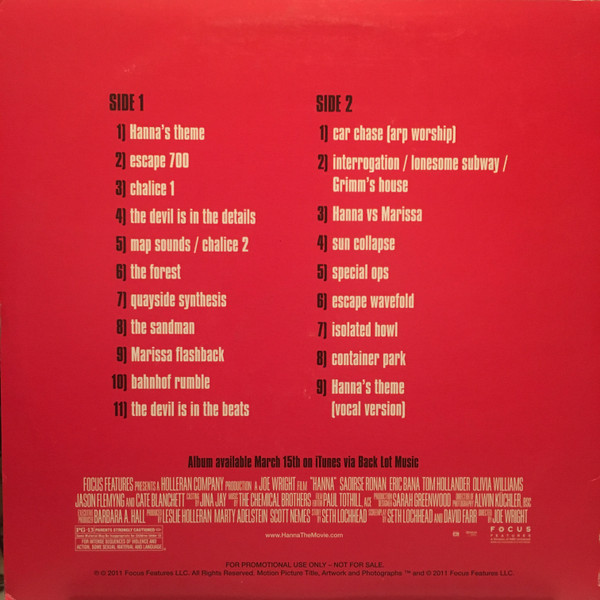 The Chemical Brothers - Hanna (Original Motion Picture Soundtrack) | Focus Features (none) - 2