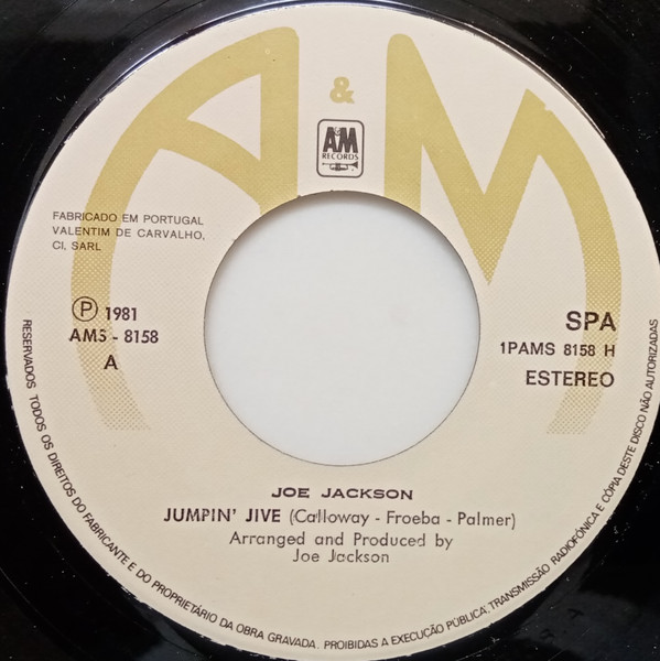 Joe Jackson's Jumpin' Jive - Jumpin' Jive | A&M Records (1PAMS 8158 H) - 3