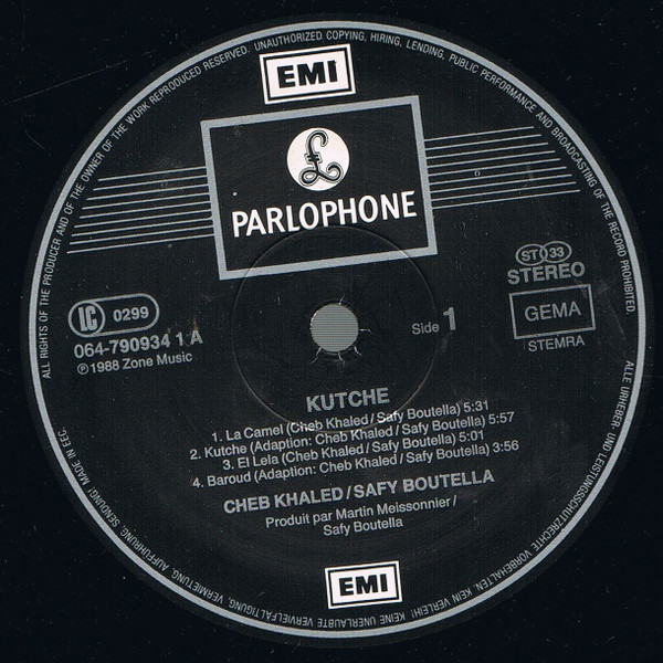 Khaled & Safy Boutella - Kutché | Parlophone (064 79 0934 1) - 2