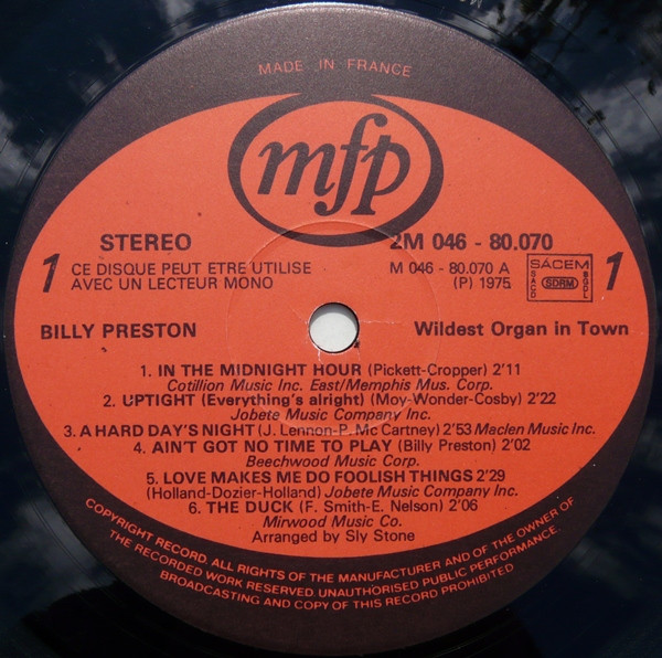 Billy Preston - Wildest Organ In Town | Music For Pleasure (2 M 046-80070) - 2 Billy Preston - Wildest Organ In Town | Music For Pleasure (2 M 046-80070) - 2