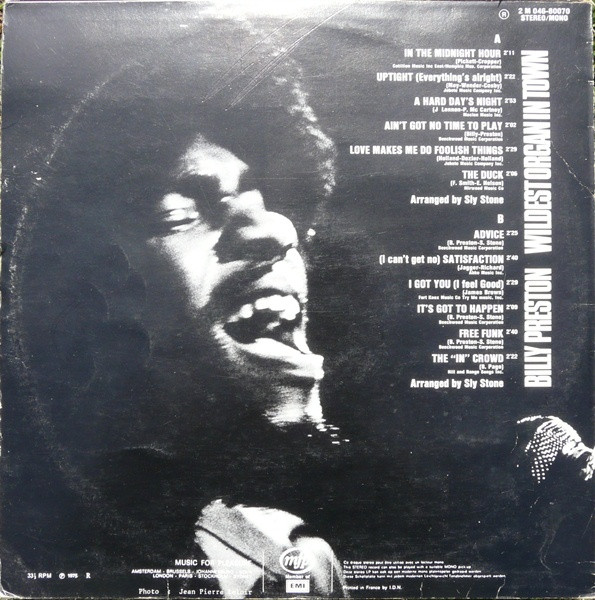 Billy Preston - Wildest Organ In Town | Music For Pleasure (2 M 046-80070) - main Billy Preston - Wildest Organ In Town | Music For Pleasure (2 M 046-80070) - main