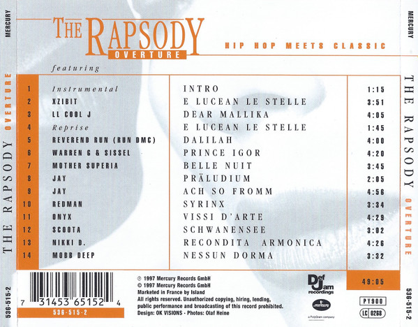 The Rapsody - Overture - Hip Hop Meets Classic | Mercury (536-515-2) - 2 The Rapsody - Overture - Hip Hop Meets Classic | Mercury (536-515-2) - 2