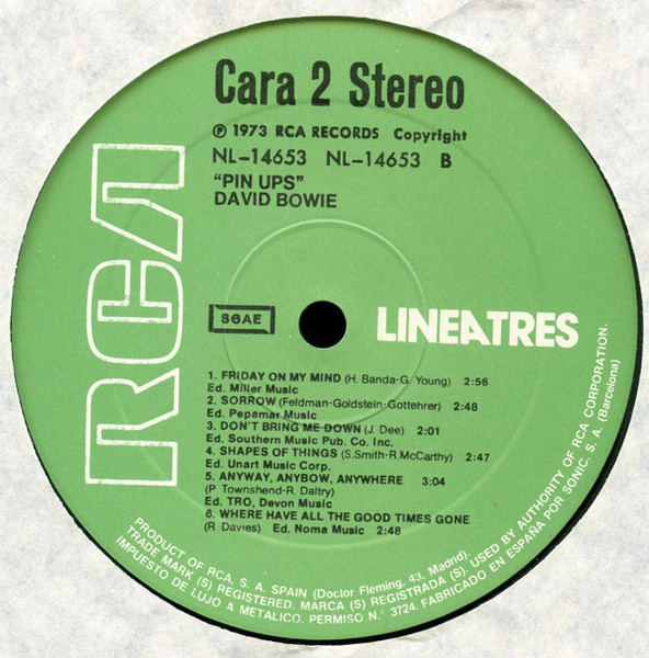 David Bowie - Pinups | RCA (NL-14653) - 4