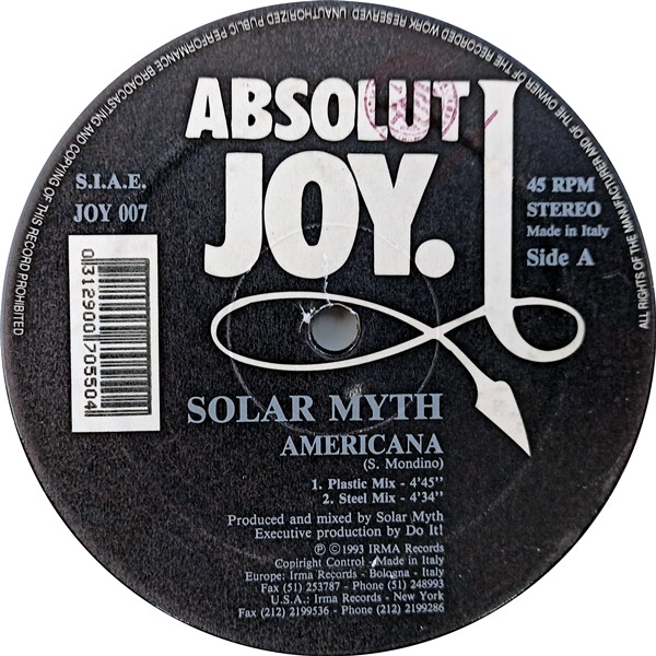 Solar Myth - Americana | Absolut Joy (JOY 007) - 2 Solar Myth - Americana | Absolut Joy (JOY 007) - 2