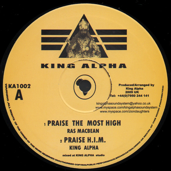 Ras Mac Bean / Empress Shema - Praise The Most High / Lion Of Judah | King Alpha (KA1002)