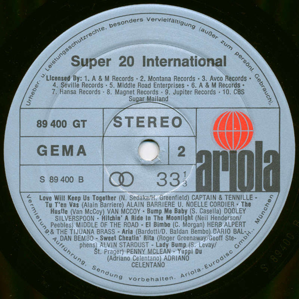 Various - Super 20 International | Ariola (89 400 GT) - 4