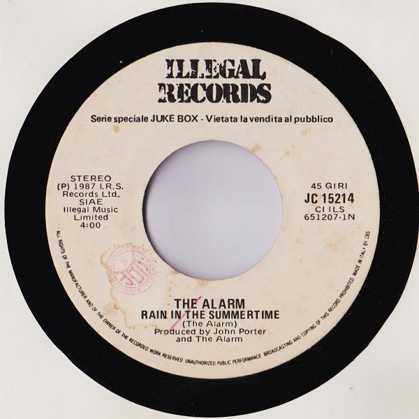 The Alarm / Earth, Wind & Fire - Rain In The Summertime / System Of Survival (With Narration) | Illegal Records (JC 15214) - main