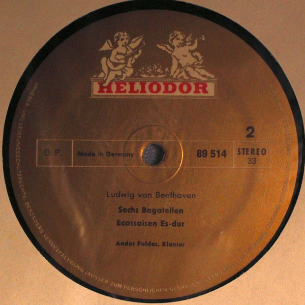 Ludwig van Beethoven - Andor Foldes - 32 Variationen C-moll • Andante Favori F-dur • Albumblat "Für Elise" A-moll • Sechs Bagatellen • Ecossaisen Es-dur | Heliodor (89 514) - 4