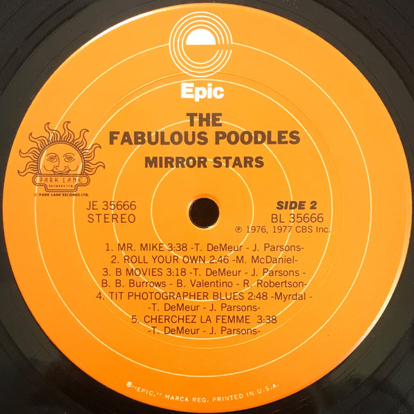 Fabulous Poodles - Mirror Stars | Epic (JE 35666) - 4 Fabulous Poodles - Mirror Stars | Epic (JE 35666) - 4