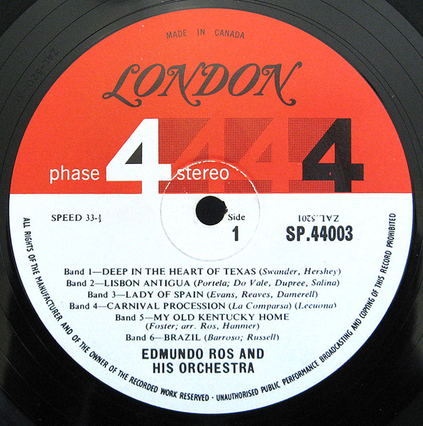 Edmundo Ros & His Orchestra - Bongos From The  South [Vinyl] | London Records (SP 44003) - 3