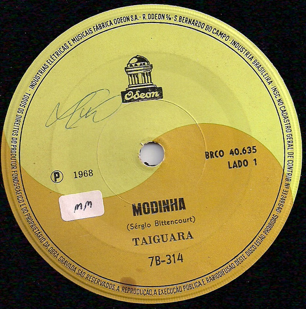 Taiguara - Modinha | Odeon (7B-314) - main