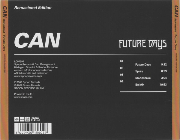 Can - Future Days | Spoon Records (CDSPOON9) - main