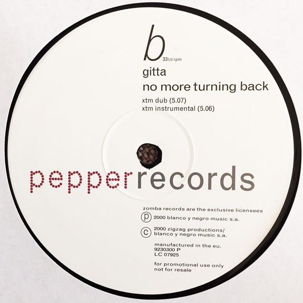 Gitta - No More Turning Back | Pepper Records (9230300P) - 2 Gitta - No More Turning Back | Pepper Records (9230300P) - 2