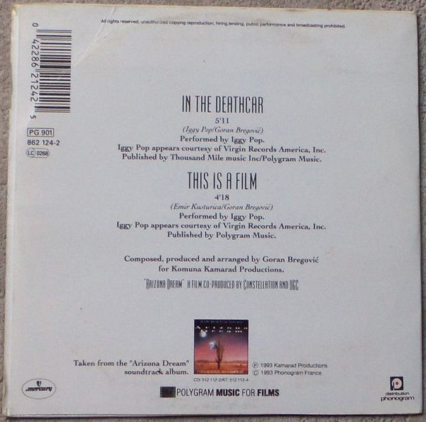 Iggy Pop , Goran Bregović - In The Deathcar | Mercury (862 124-2) - 2