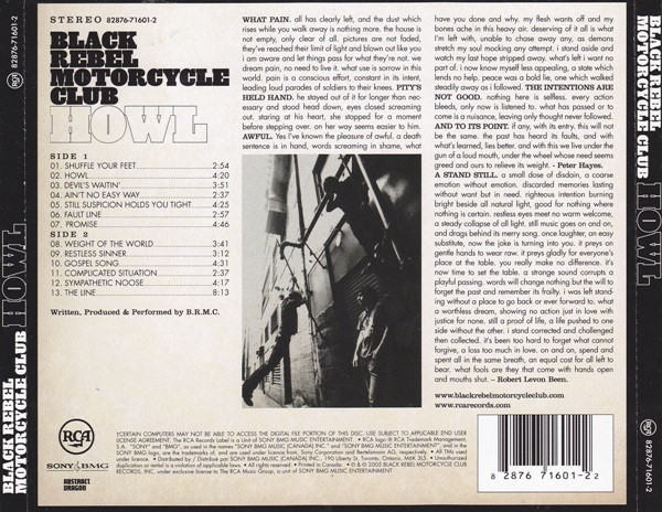 Black Rebel Motorcycle Club - Howl | RCA (82876-71601-2) - 2