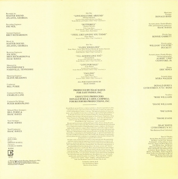 Donald Byrd & 125th Street, N.Y.C. - Love Byrd | Elektra (K 52301) - 2