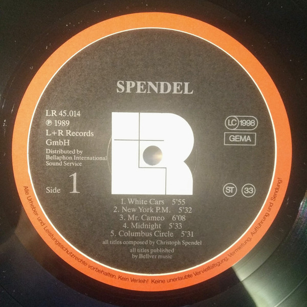 Christoph Spendel - Spendel | L+R Records (LP LR 45014) - 3