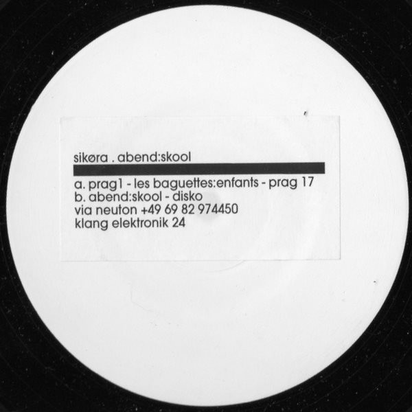 Sikora - Abend:skool | Klang Elektronik (KLANG 24) - main Sikora - Abend:skool | Klang Elektronik (KLANG 24) - main