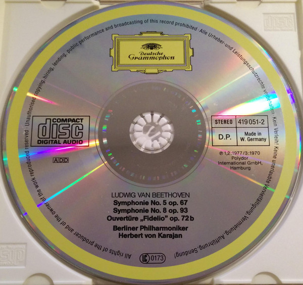 Ludwig van Beethoven / Herbert von Karajan / Berliner Philharmoniker - Symphonies Nos. 5 & 8 / Ouvertüre "Fidelio" | Deutsche Grammophon (419 051-2) - 3
