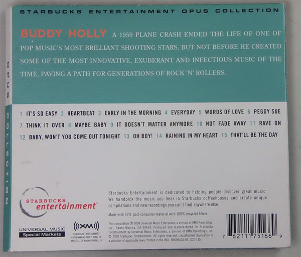 Buddy Holly - Not Fade Away | Starbucks Entertainment (CDS-115) - 3 Buddy Holly - Not Fade Away | Starbucks Entertainment (CDS-115) - 3