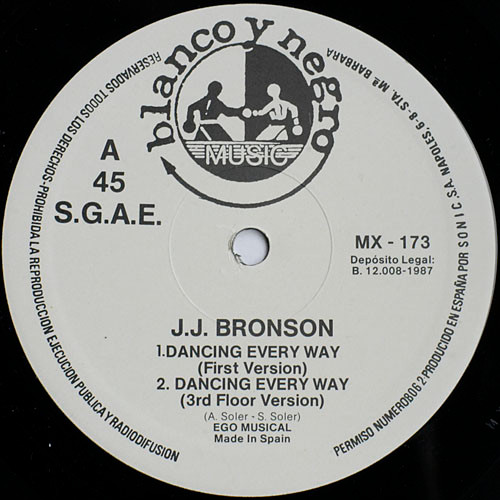 J.J. Bronson - Dancing Every Way | Blanco Y Negro (MX 173) - 3