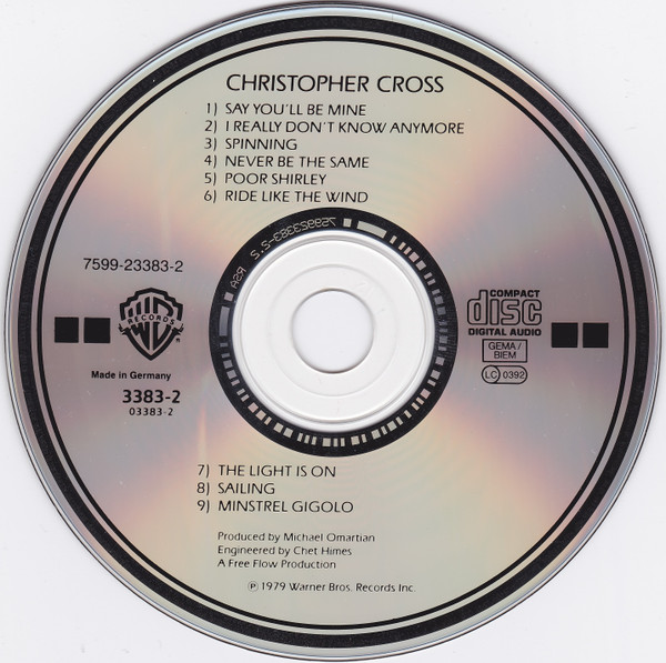 Christopher Cross - Christopher Cross | Warner Bros. Records (7599-23383-2) - 3