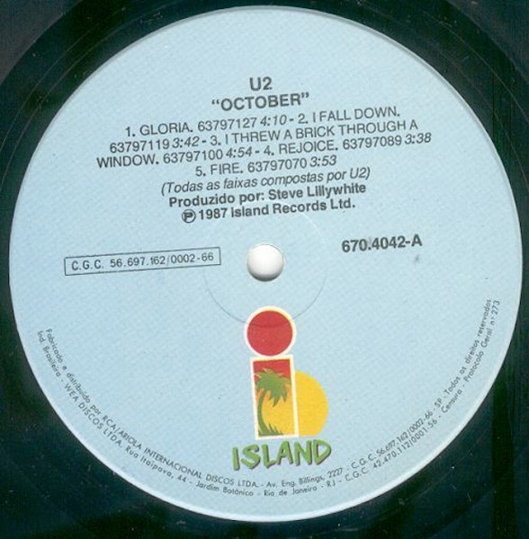 U2 - October | Island Records (670.4042) - 3