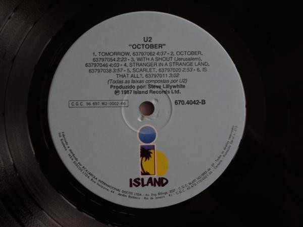 U2 - October | Island Records (670.4042) - 4
