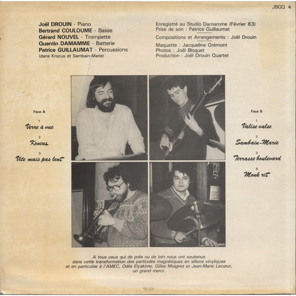 Joël Drouin Quartet - Page De Garde | Not On Label (JBGQ 4) - 2 Joël Drouin Quartet - Page De Garde | Not On Label (JBGQ 4) - 2