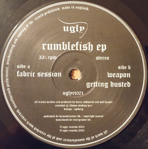 Barry Ashworth & Will Hensel - Rumblefish EP | Ugly Records (UGLYRT001)