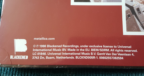 Metallica - Master Of Puppets | Blackened Recordings (BLCKND005R-1 00602557382594) - 3 Metallica - Master Of Puppets | Blackened Recordings (BLCKND005R-1 00602557382594) - 3