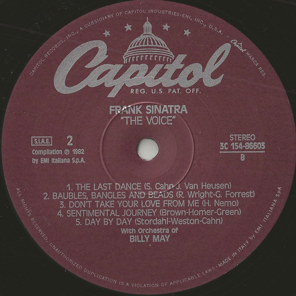 Frank Sinatra - The Voice | Capitol Records (3C 154 86603/05) - 4