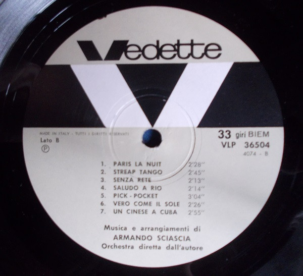 Armando Sciascia - Musiche Per Sonorizzazioni E Programmi Volume 19 | Vedette Records (VLP 36504) - 4 Armando Sciascia - Musiche Per Sonorizzazioni E Programmi Volume 19 | Vedette Records (VLP 36504) - 4