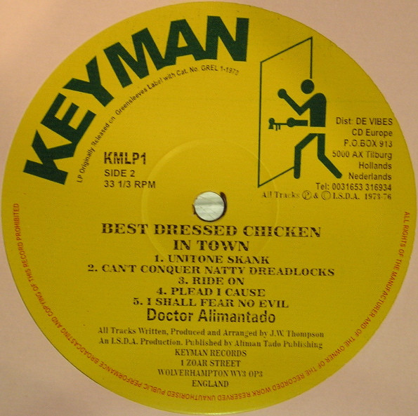 Dr. Alimantado - Best Dressed Chicken In Town | Keyman Records (KMLP 1) - 3 Dr. Alimantado - Best Dressed Chicken In Town | Keyman Records (KMLP 1) - 3